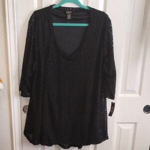 Elegant Black Lace Blouse